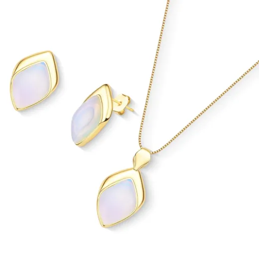 Conjunto Coleção Radiante com Opalina Facetada