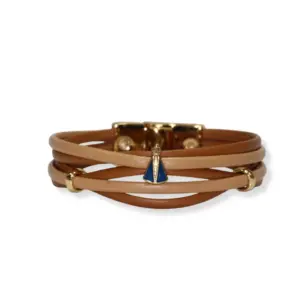Pulseira Nossa Senhora Aparecida em Couro Legítimo