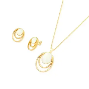 Conjunto Coleção Clássicos Básica com Pedras Naturais Oval