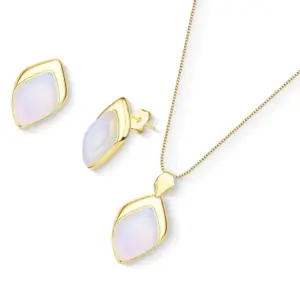 Conjunto Coleção Radiante com Pedras Facetadas