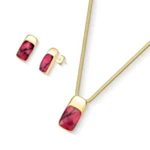 Conjunto Coleção Radiante com Pedras Facetadas