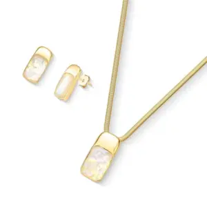 Conjunto Coleção Radiante com Pedras Facetadas